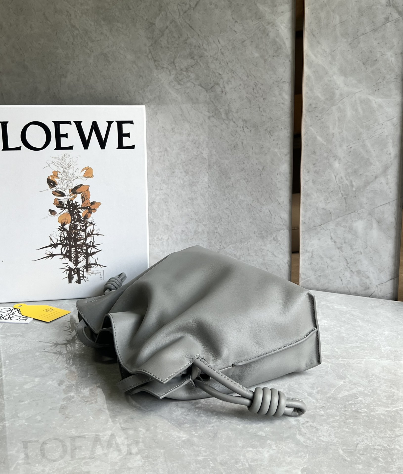 Loewe Medium Flamenco Clutch in Nappa Calfskin Grey